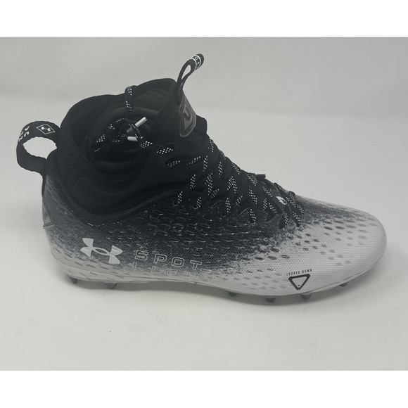 Under Armour Football Cleats Mens Size 13 Spotlight Lux 2.0 Black White - Picture 8 of 16